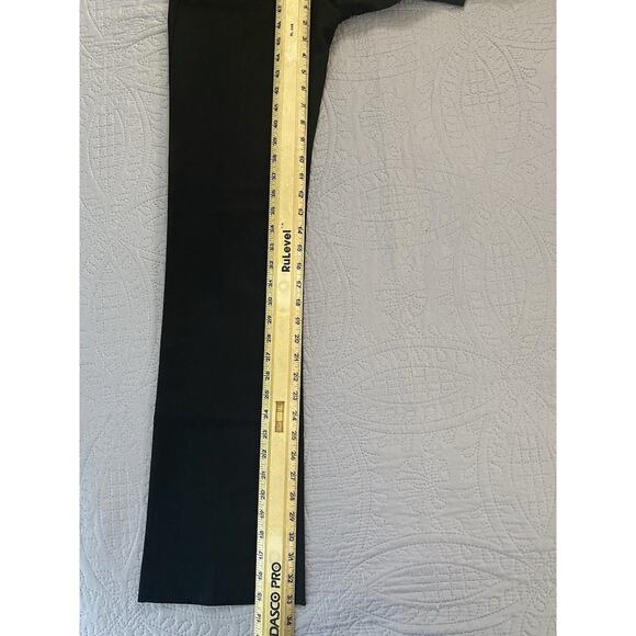 Theory Sz 0 Auriol Sailor Button Pockets Silk Trim Black Flare Wool Dress Pants - Picture 11 of 12